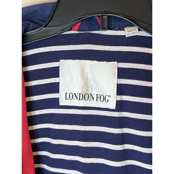 Vintage London Fog Women’s Medium Red And Navy Blue Zip Up Active Jacket Used - Picture 2 of 7